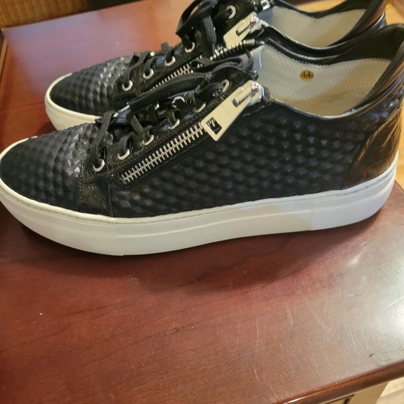 Bagatto Live Ech size 13.5 us/European 44 lace up/zipper black sneakers - Picture 6 of 15